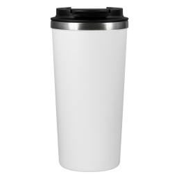 Термокружка вакуумная Палермо (Palermo), белая, зернистое покрытие