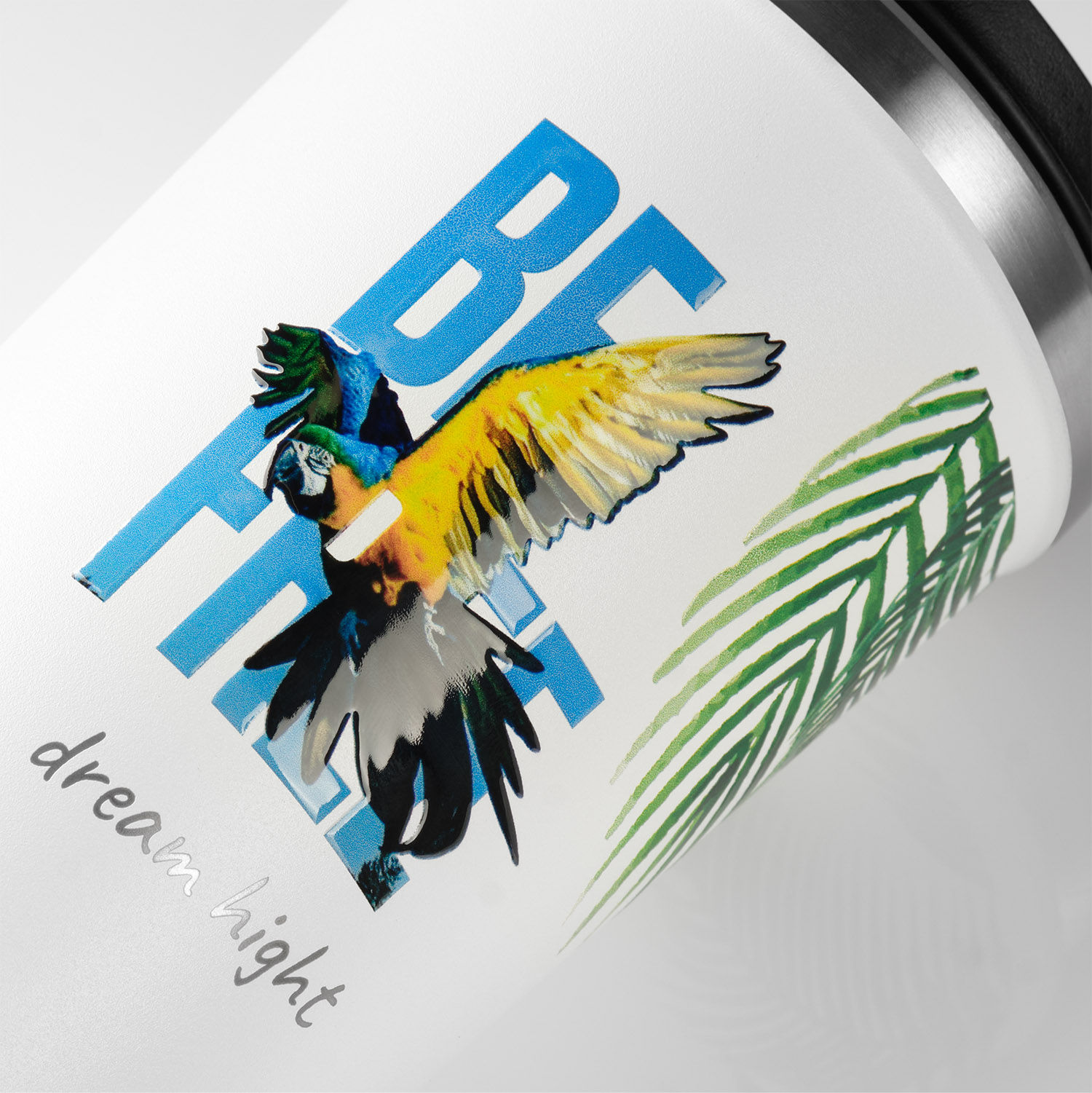 Термокружка вакуумная Палермо (Palermo), белая, зернистое покрытие