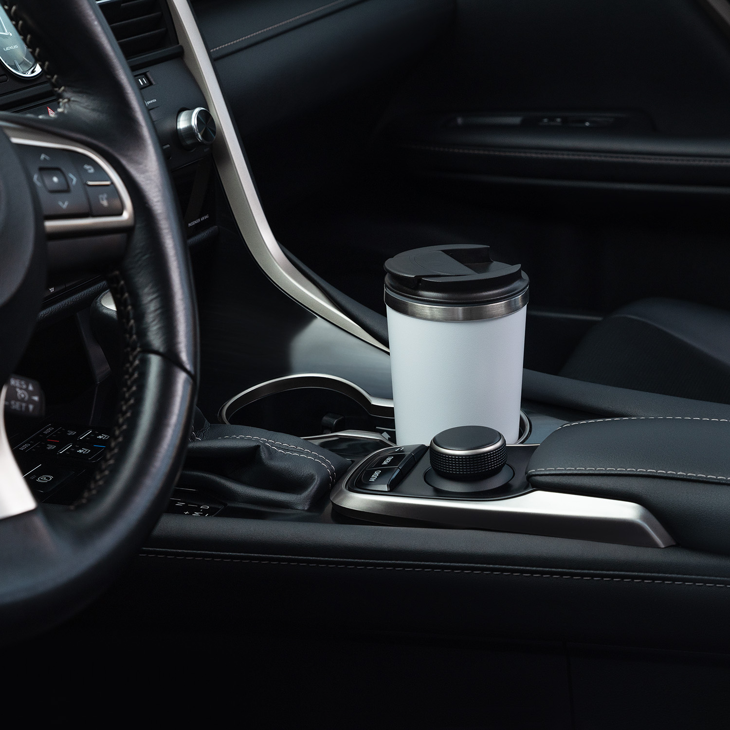 Термокружка вакуумная Палермо (Palermo), серая, гладкая поверхность