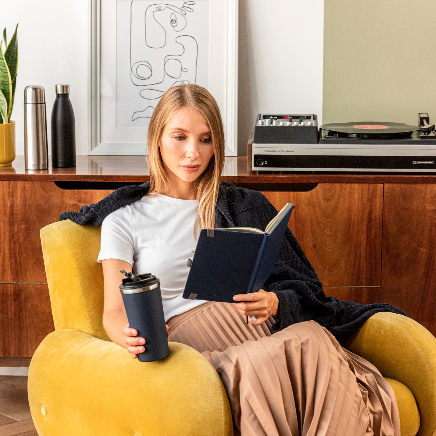 Термокружка вакуумная Палермо (Palermo), синяя