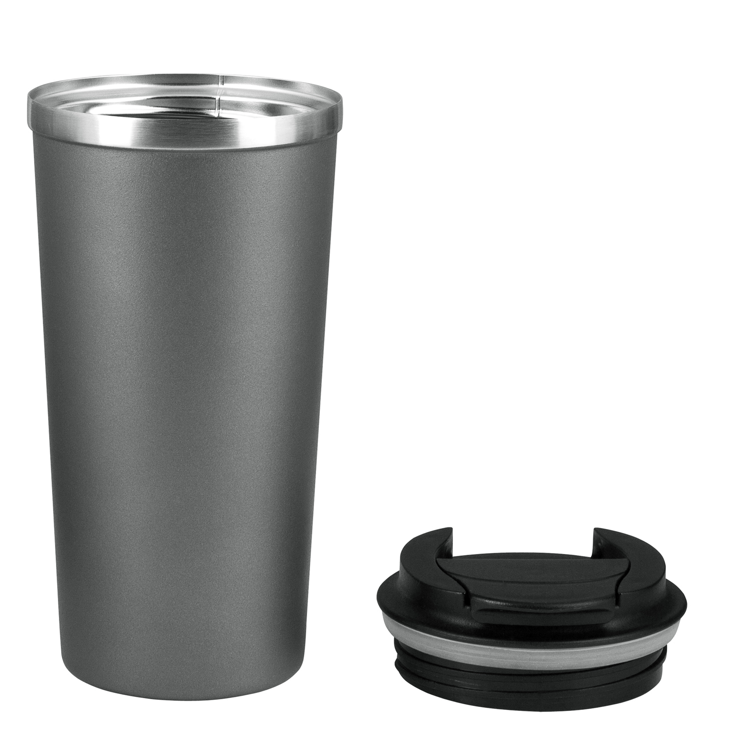 Термокружка вакуумная Палермо (Palermo), светло-серая