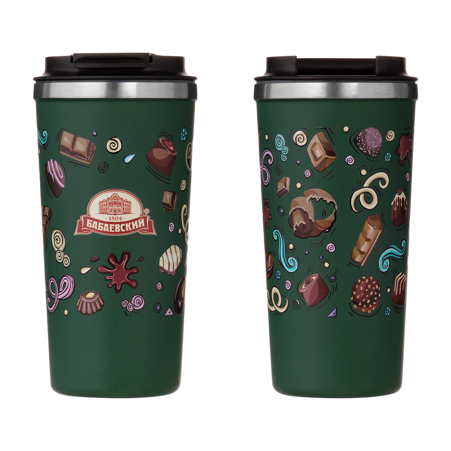 Термокружка вакуумная Палермо (Palermo), зеленая