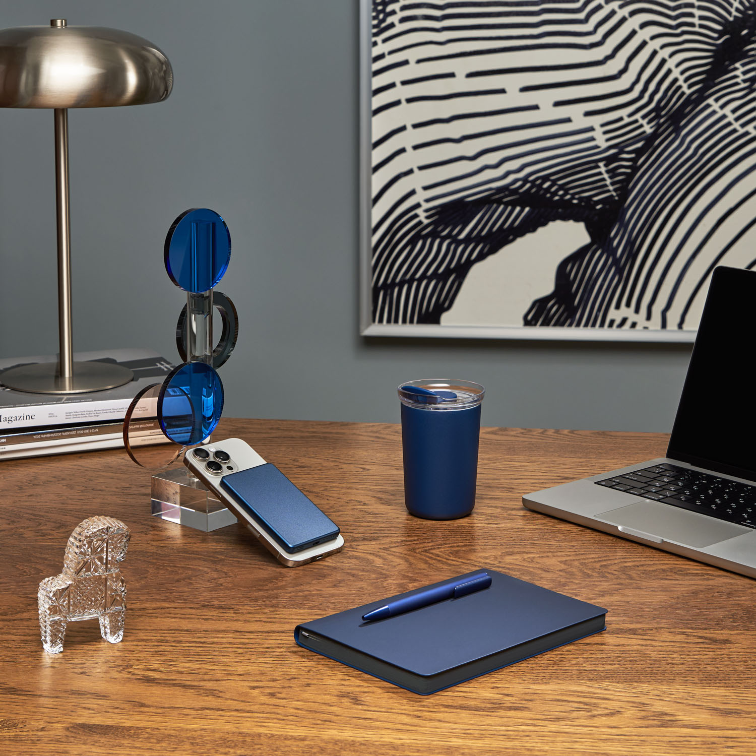 Термокружка вакуумная Страда (Strada), синяя