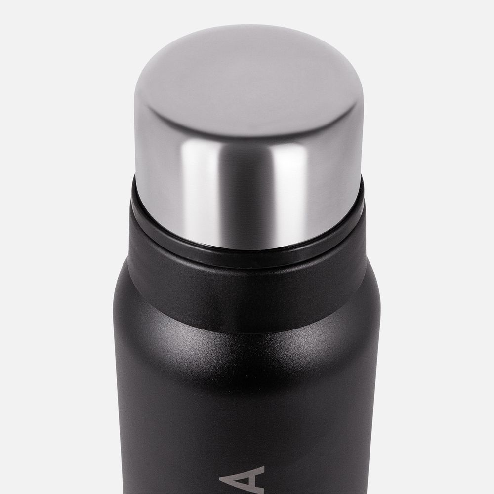 Термос Relaxika 1000 со стикерпаком, черный