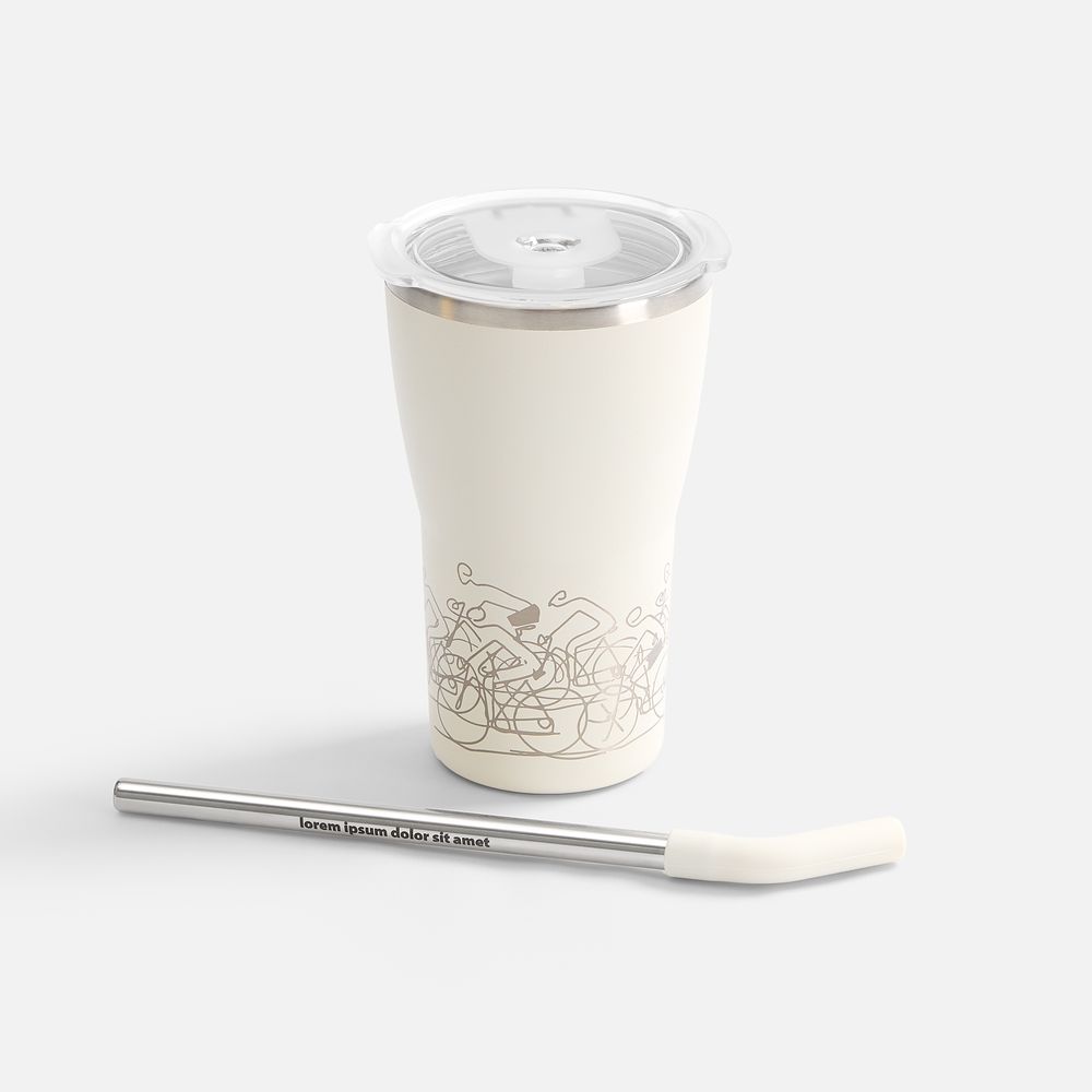 Термостакан Sapporo, белый (молочный)