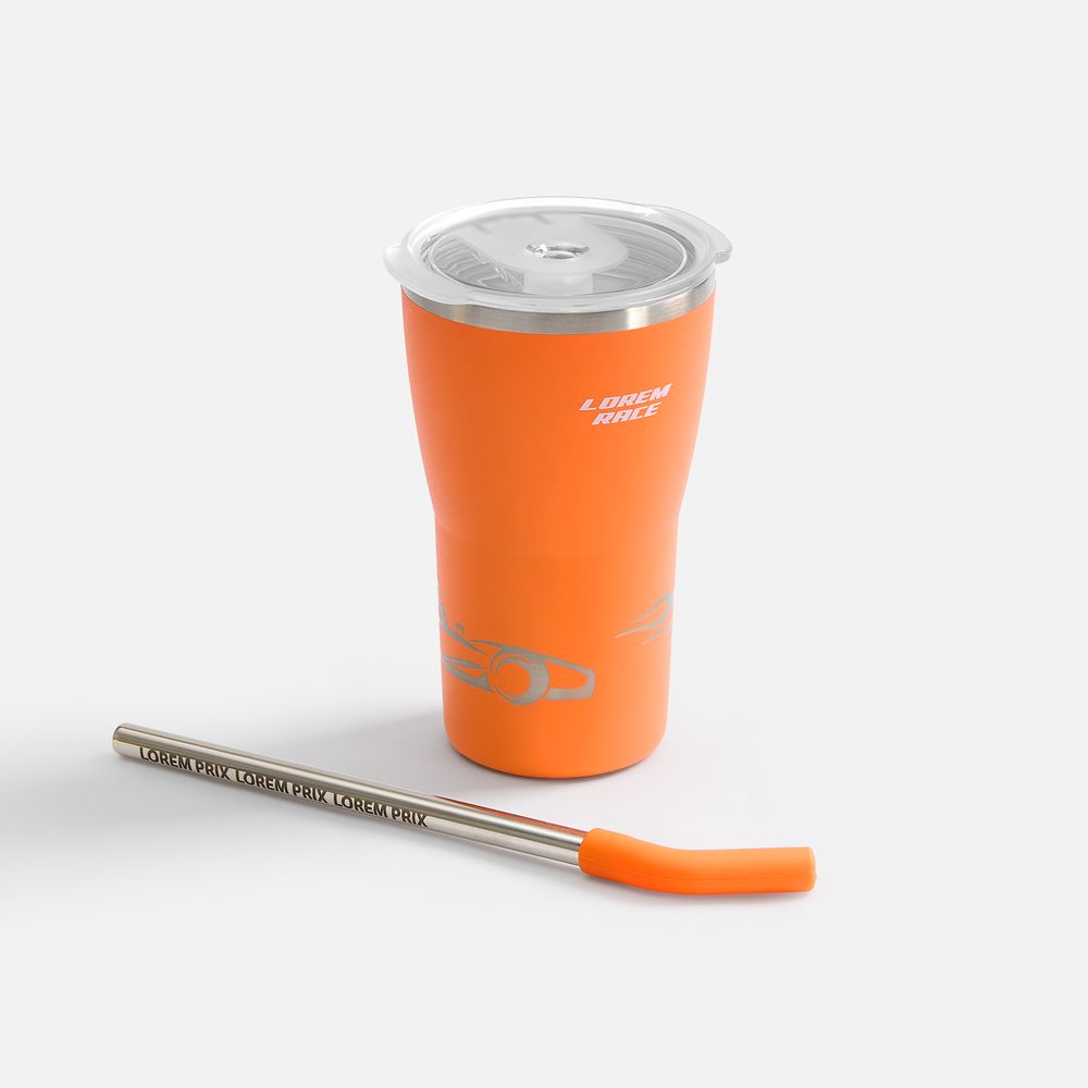 Термостакан Sapporo без логотипа, оранжевый