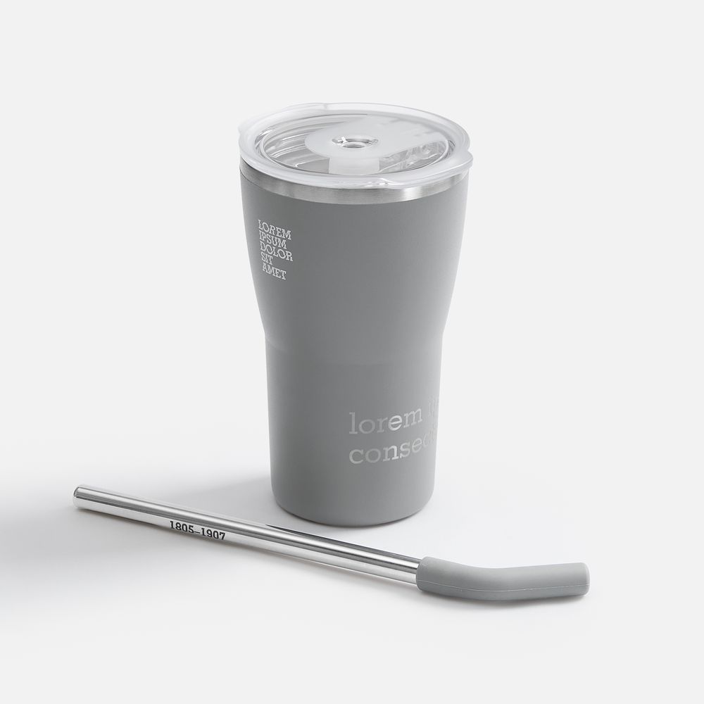 Термостакан Sapporo без логотипа, серый