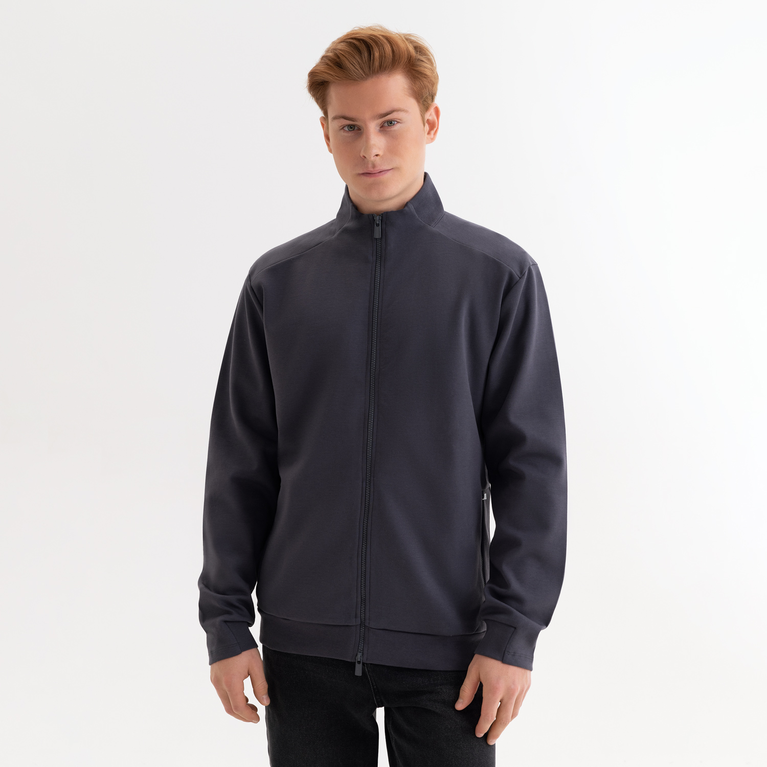 Толстовка на молнии Астин (Astin) антрацит, размер XXL