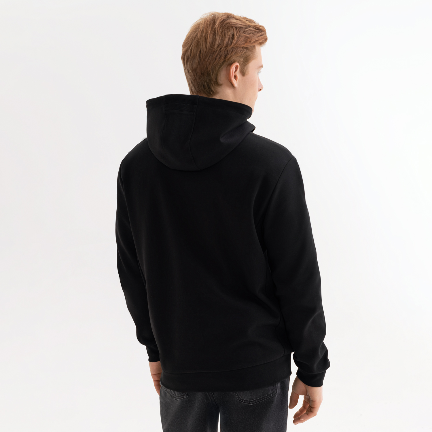 Толстовка на молнии с капюшоном Матео (Mateo) черная, размер S/M