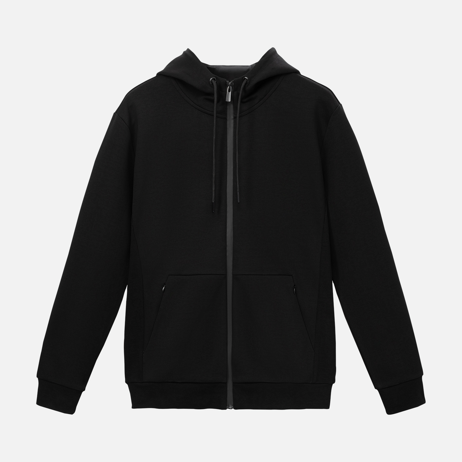 Толстовка на молнии с капюшоном Матео (Mateo) черная, размер S/M