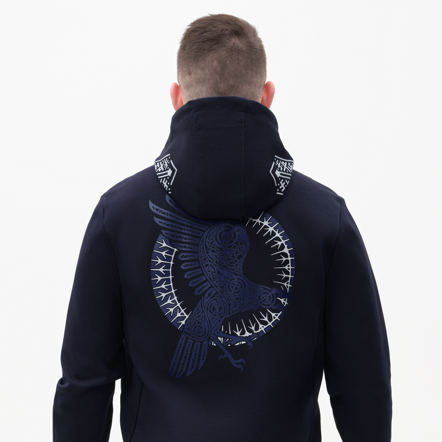 Толстовка на молнии с капюшоном MATEO, темно-синяя, размер XXXL