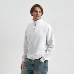 Толстовка на молнии унисекс Флоу (Flow), белая, размер XL/2XL