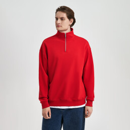 Толстовка на молнии унисекс Флоу (Flow), красная, размер XL/2XL