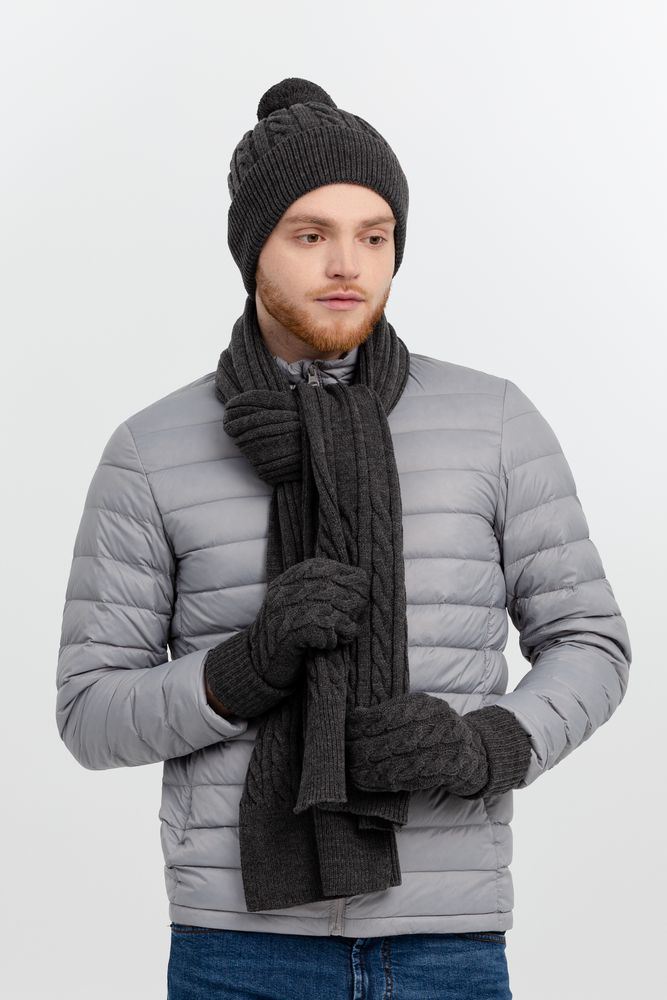 Варежки Heat Trick, темно-серый меланж