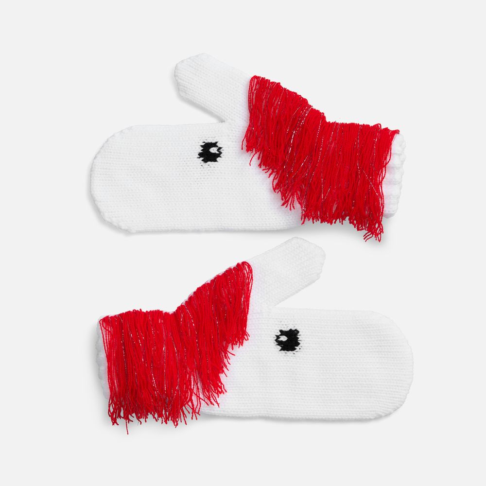 Варежки «Игогошки», с красной гривой