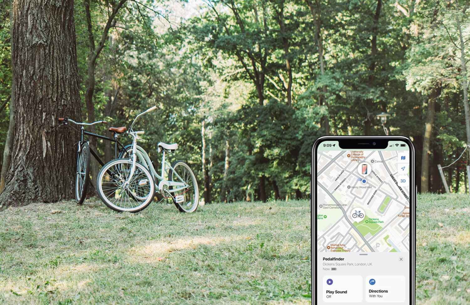 Велосипедный звонок Pedalfinder с технологией Find My