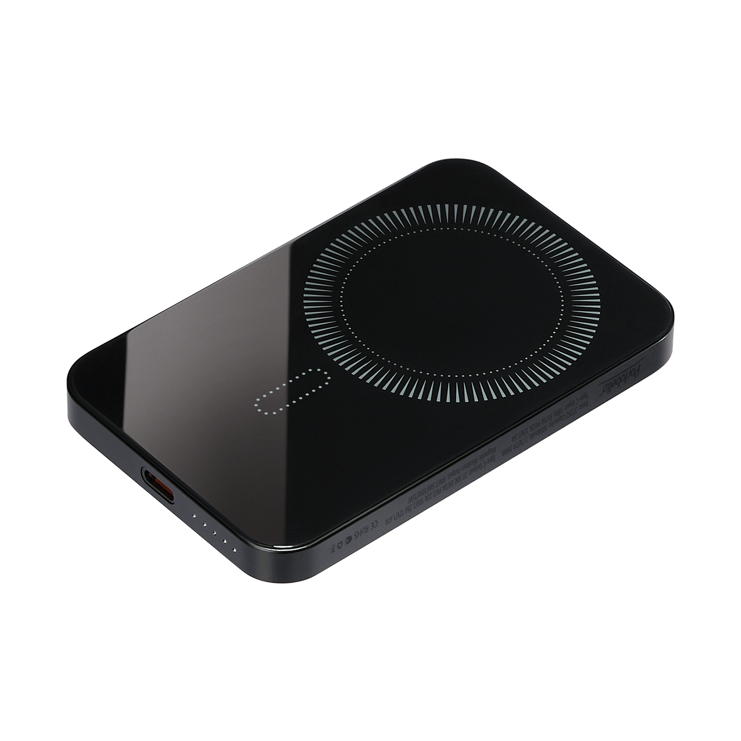 Внешний аккумулятор Артекс PD (Artex PD) 5000mAh с функцией беспроводной зарядки 15W, черный