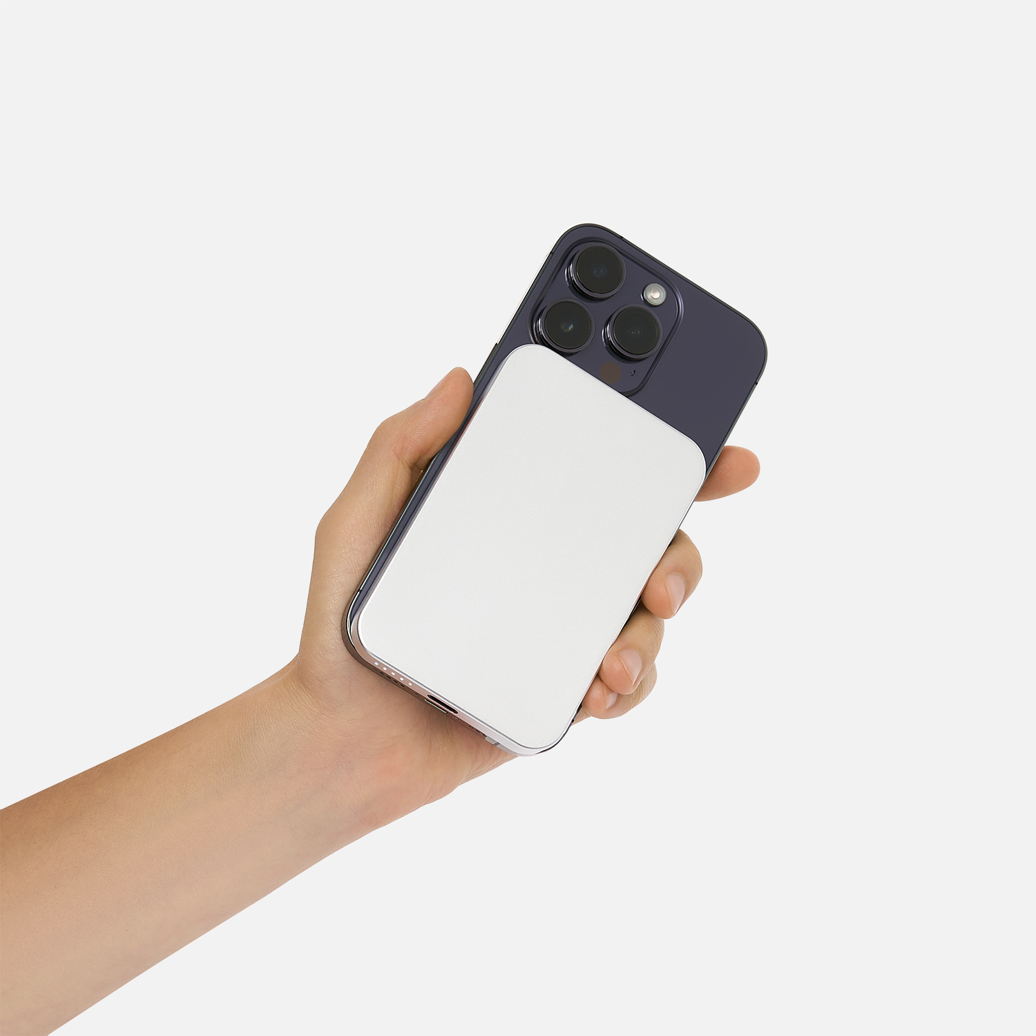 Внешний аккумулятор Артекс PD (Artex PD) 5000mAh с функцией беспроводной зарядки 15W, серебряный