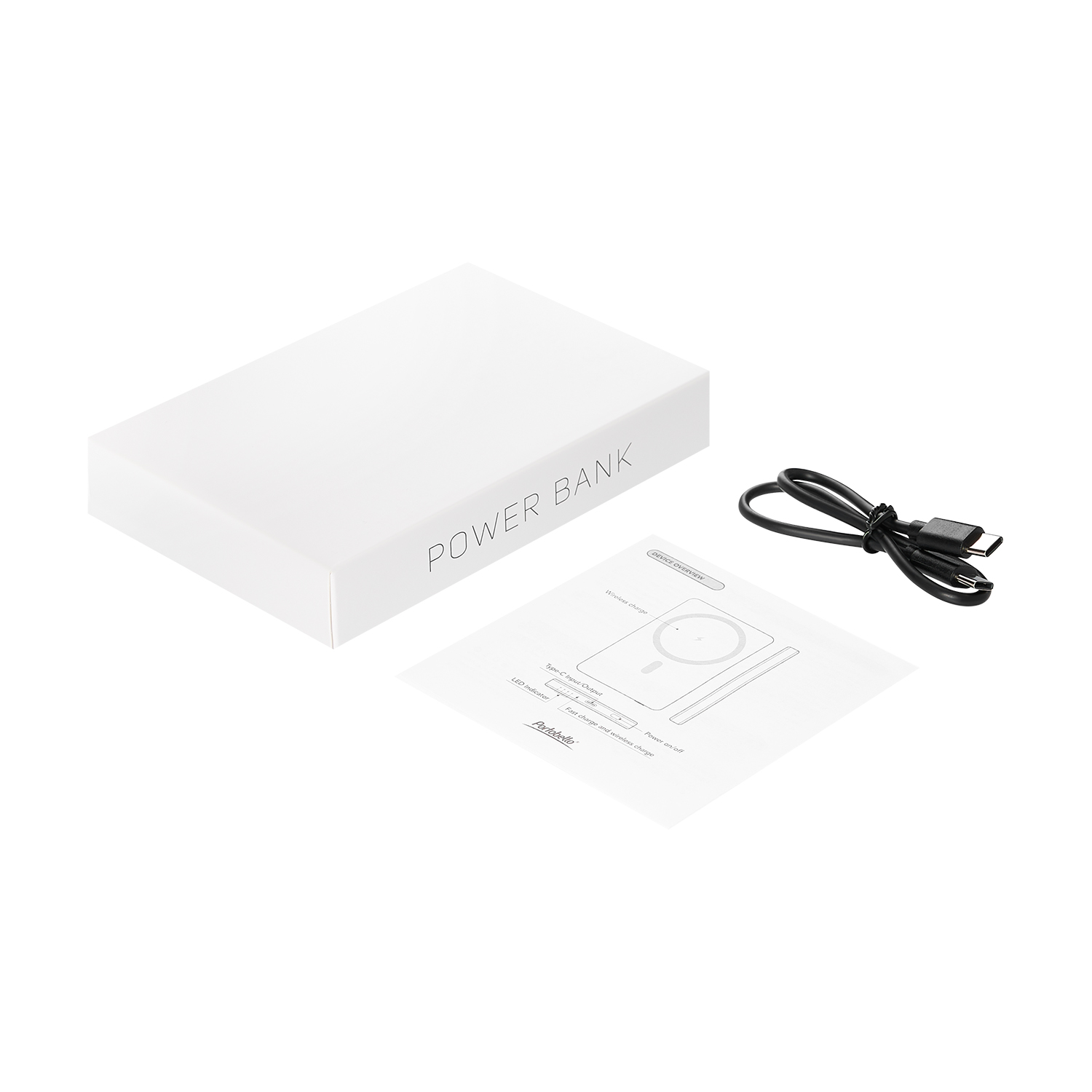 Внешний аккумулятор Атлантис (Atlantis) PD 5000mAh с функцией беспроводной зарядки 15W, красный