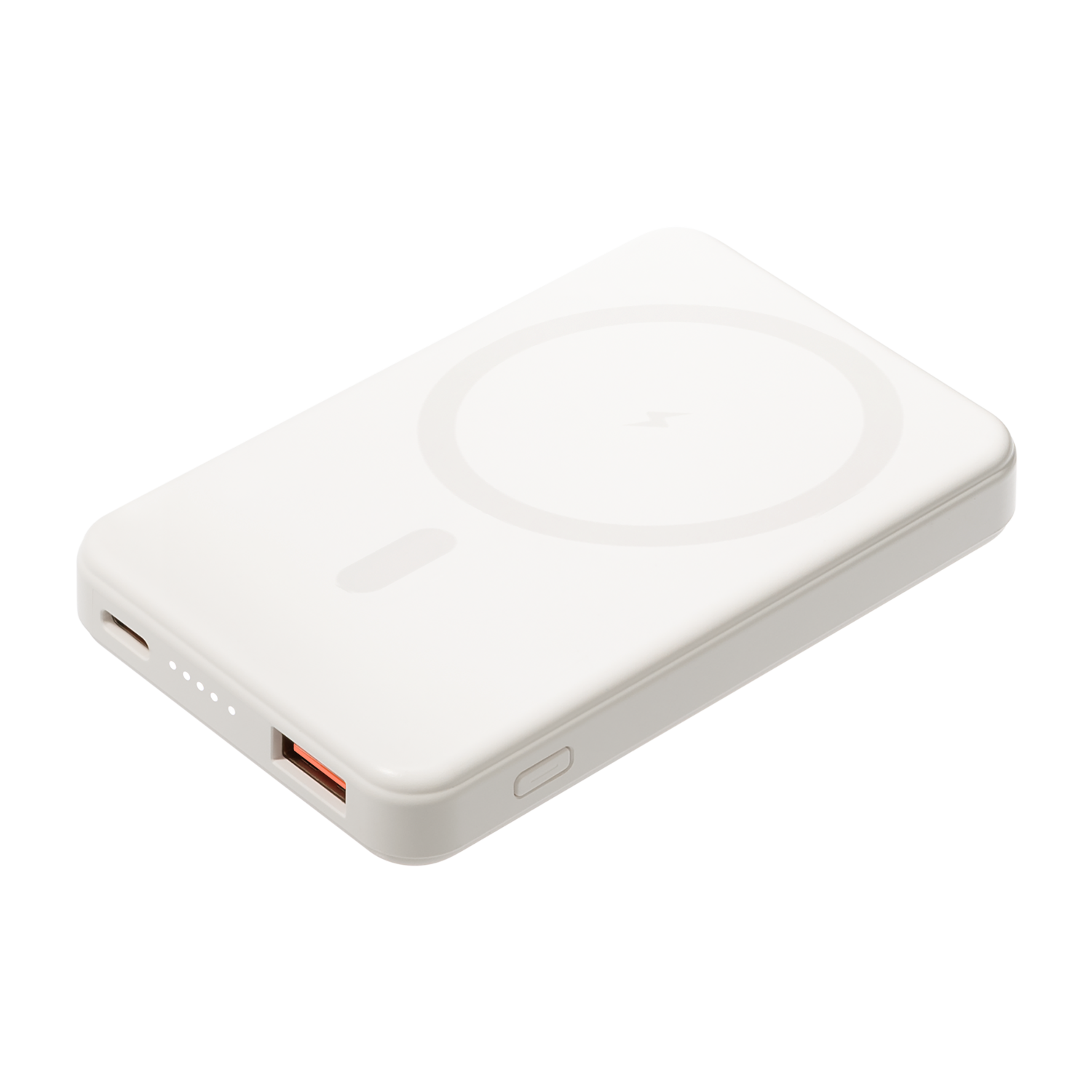 Внешний аккумулятор Ларго PD (Largo PD) 5000mAh с функцией беспроводной зарядки 15W, белый