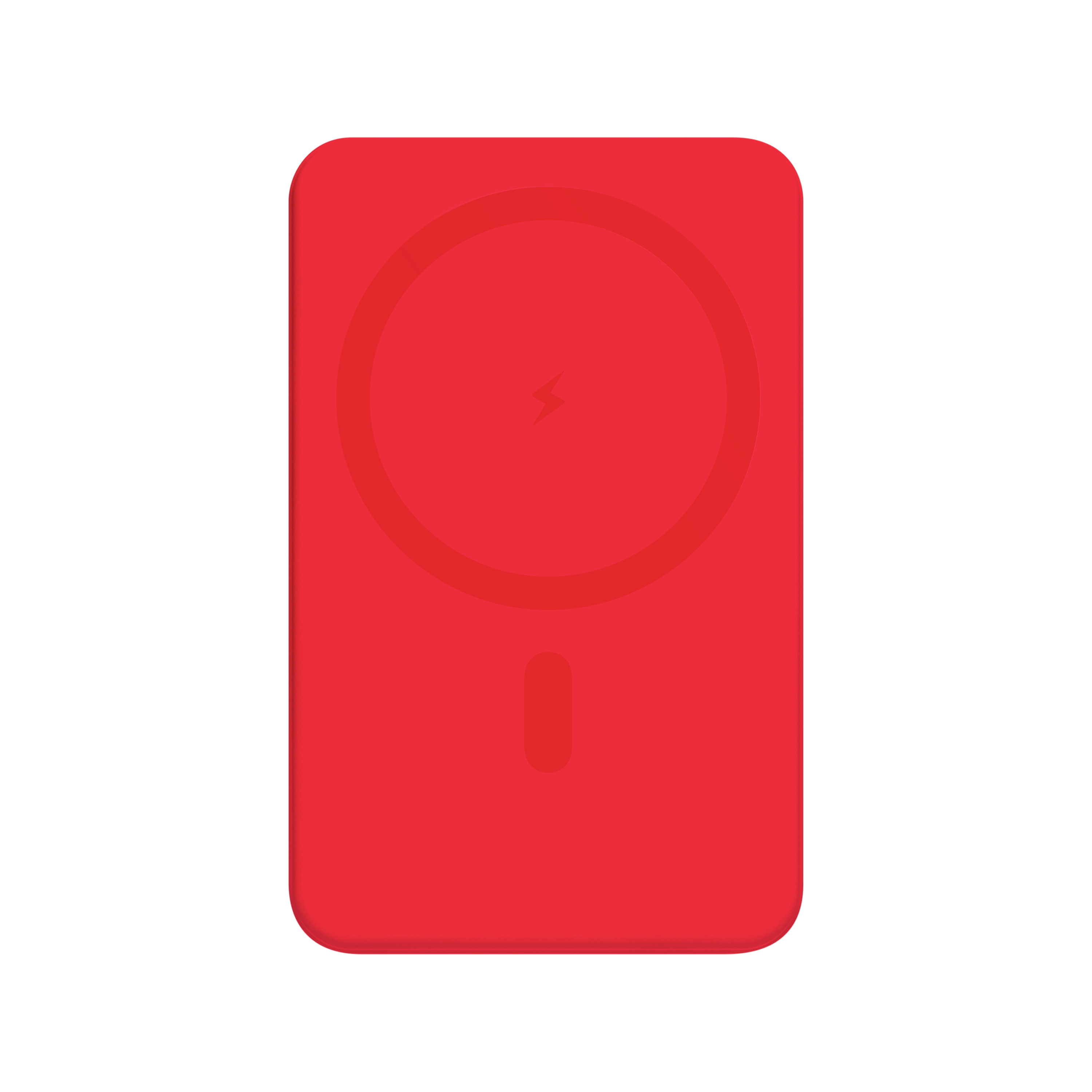 Внешний аккумулятор Ларго PD (Largo PD) 5000mAh с функцией беспроводной зарядки 15W, красный