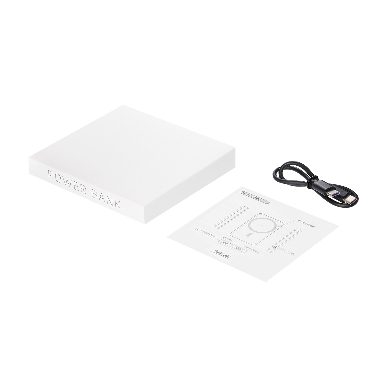 Внешний аккумулятор Ларго PD (Largo PD) 5000mAh с функцией беспроводной зарядки 15W, оранжевый