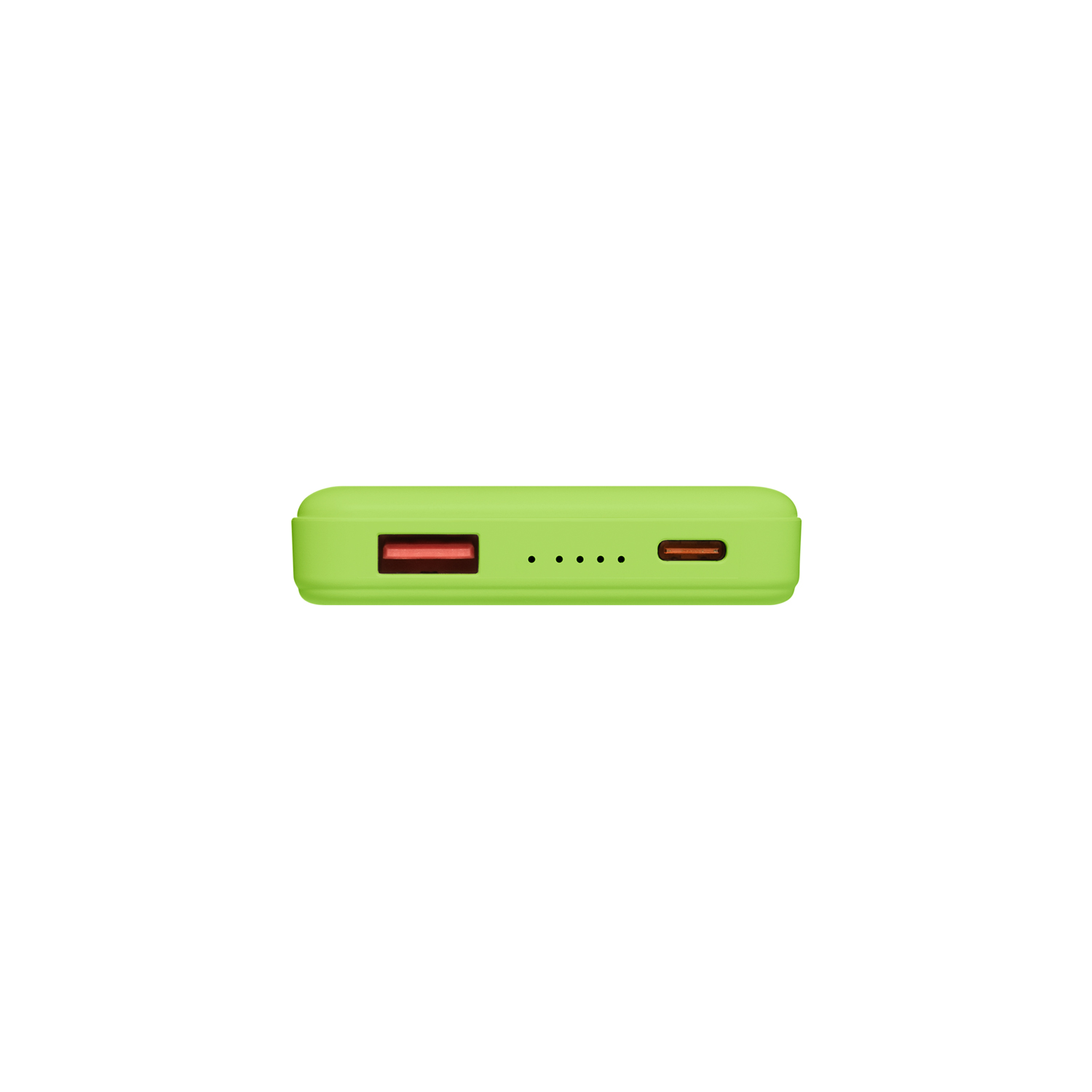 Внешний аккумулятор Ларго PD (Largo PD) 5000mAh с функцией беспроводной зарядки 15W, салатовый