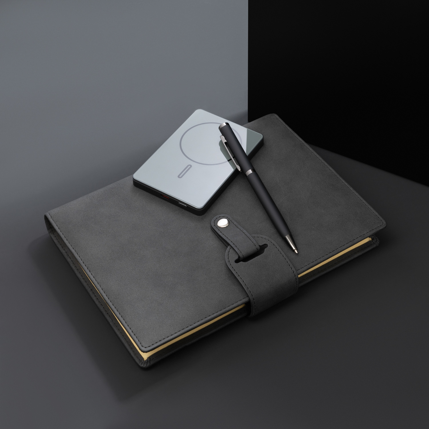 Внешний аккумулятор Оникс PD (Onyx PD) 5000mAh с функцией беспроводной зарядки 15W, серый