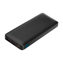 Внешний аккумулятор с цветной подсветкой Анкор Макс Плюс PD (Ancor PD Max Plus) 10000 mAh, черный
