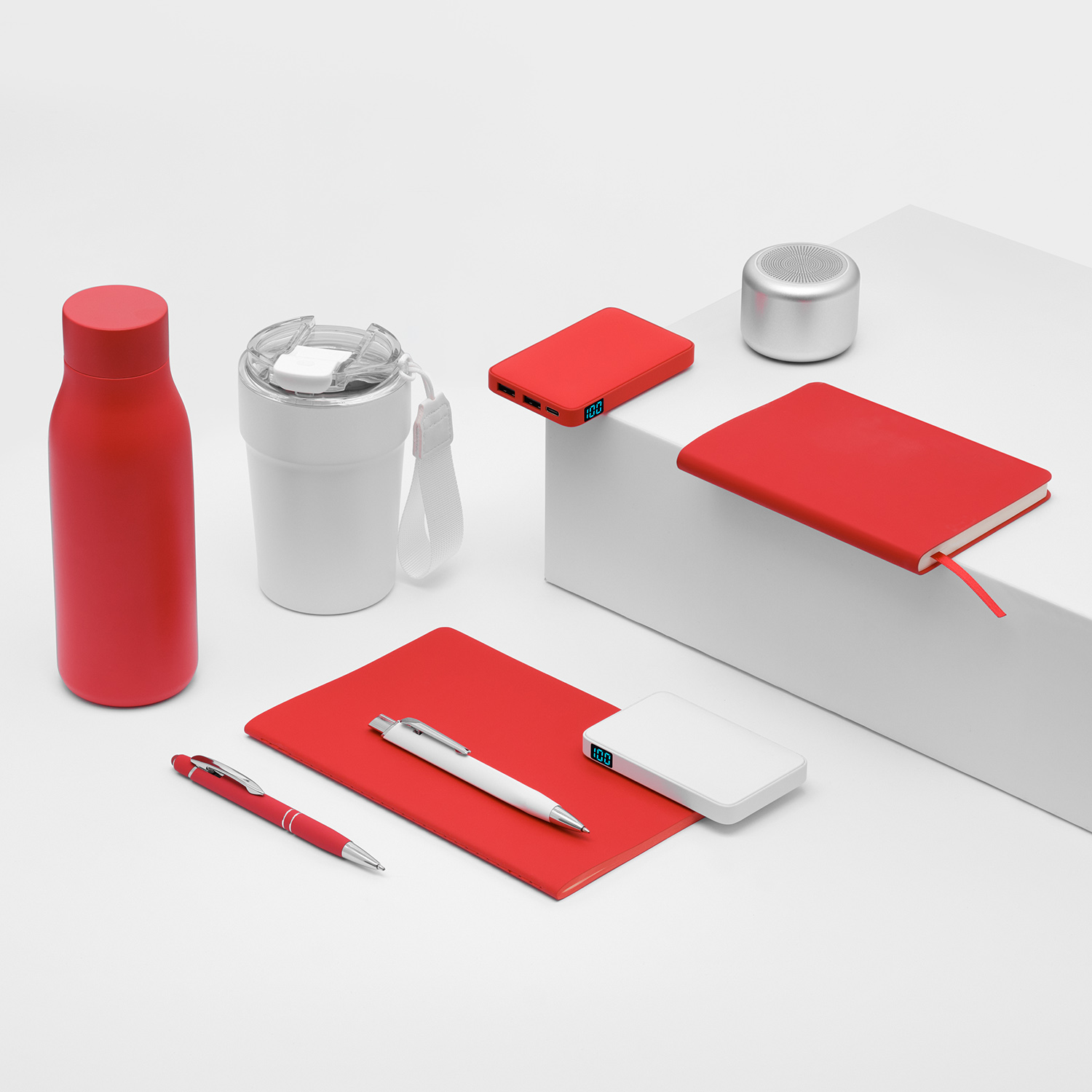 Внешний аккумулятор с подсветкой Анкор (Ancor) 5000 mAh, красный