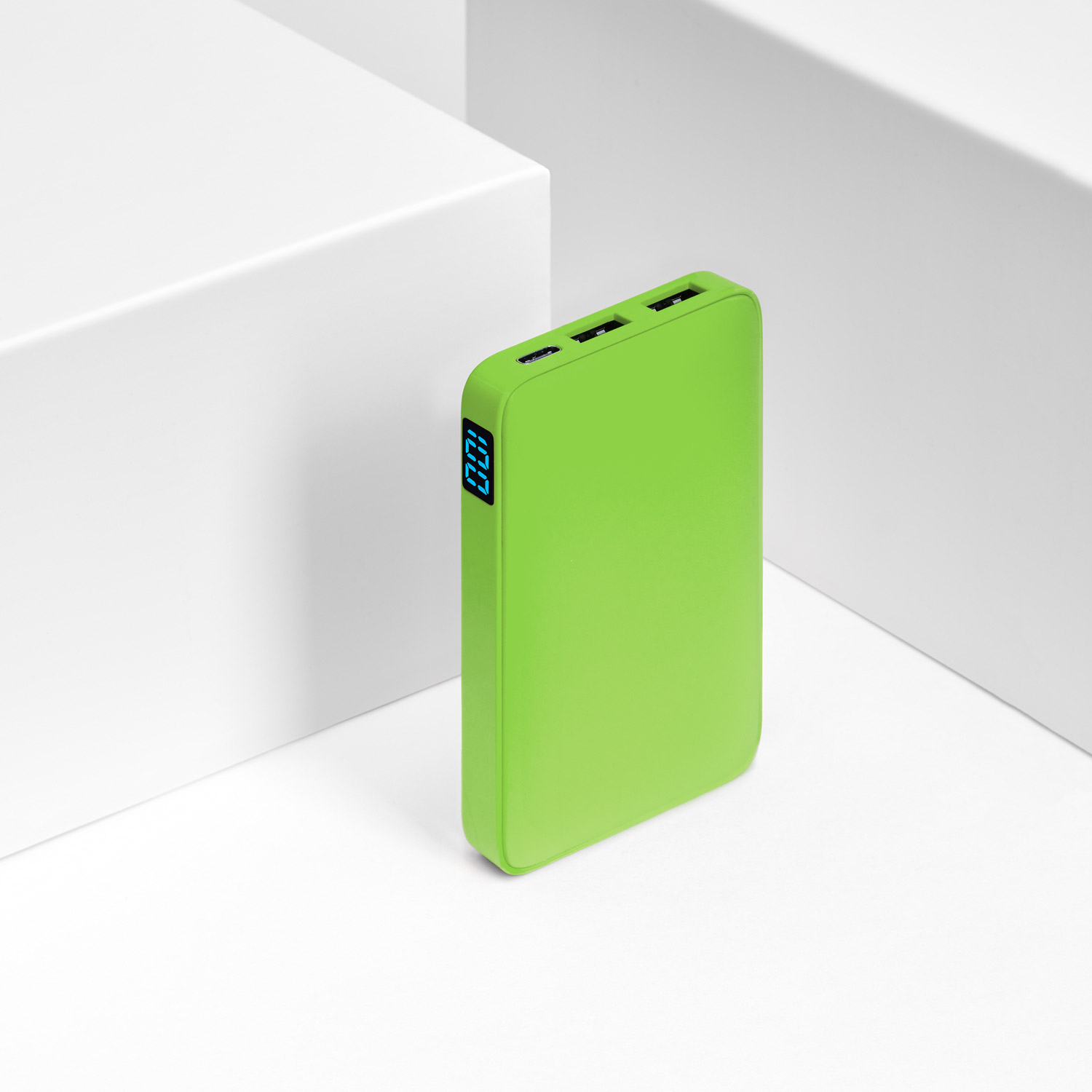 Внешний аккумулятор с подсветкой Анкор (Ancor) 5000 mAh, салатовый