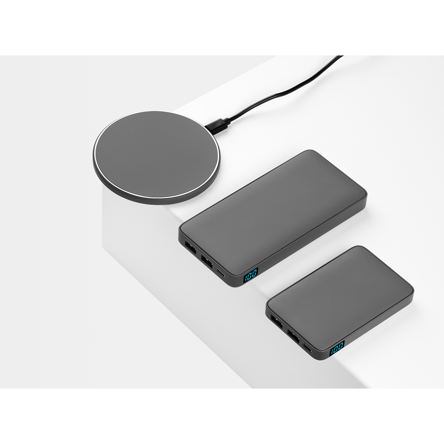 Внешний аккумулятор с подсветкой Анкор (Ancor) 5000 mAh, серый