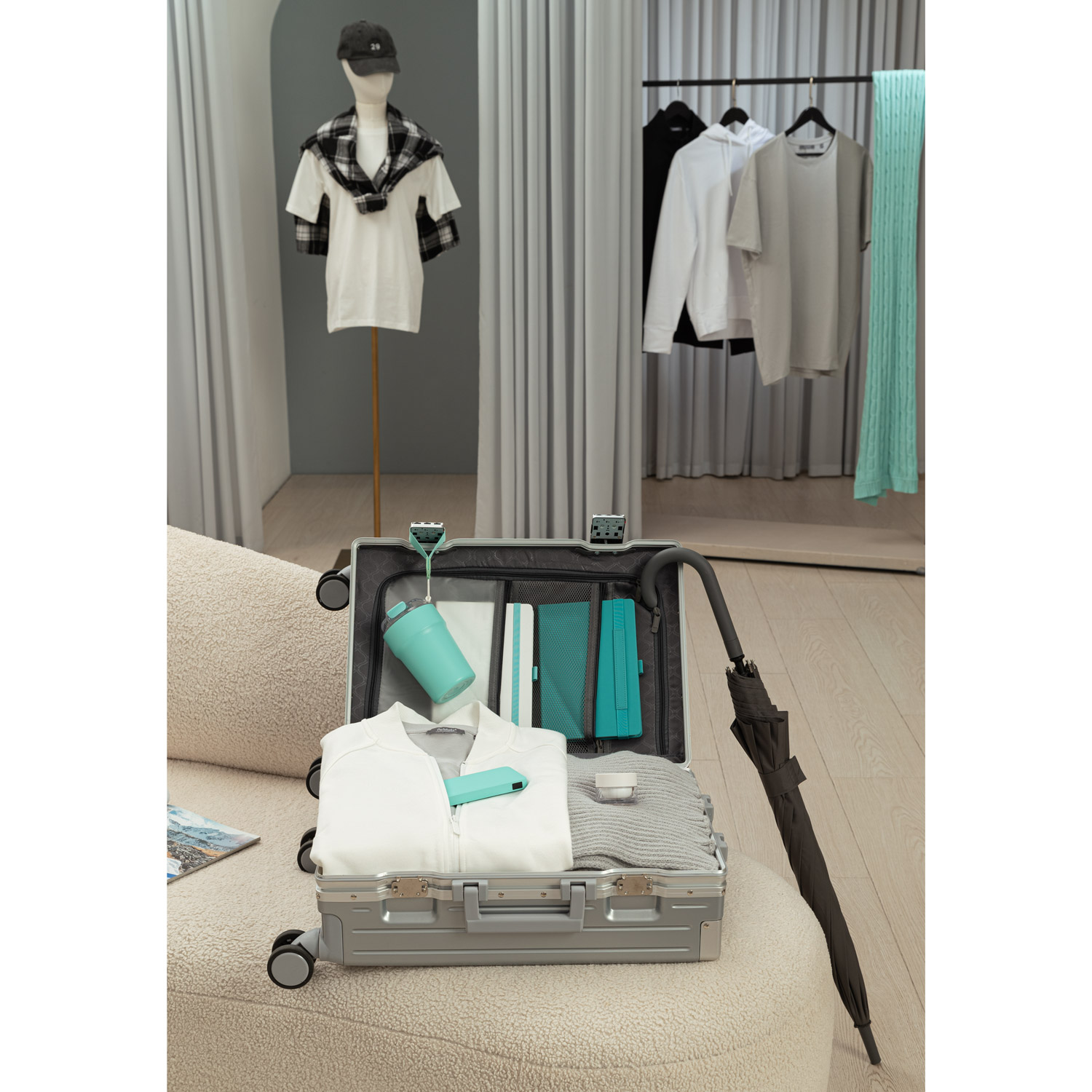 Внешний аккумулятор с подсветкой Анкор Плюс PD (Ancor PD Plus) 10000 mAh, бирюзовый