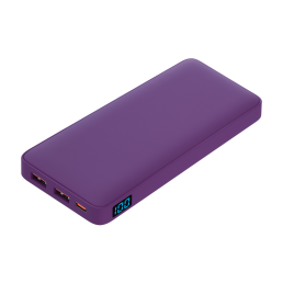 Внешний аккумулятор с подсветкой Анкор Плюс PD (Ancor PD Plus) 10000 mAh, фиолетовый
