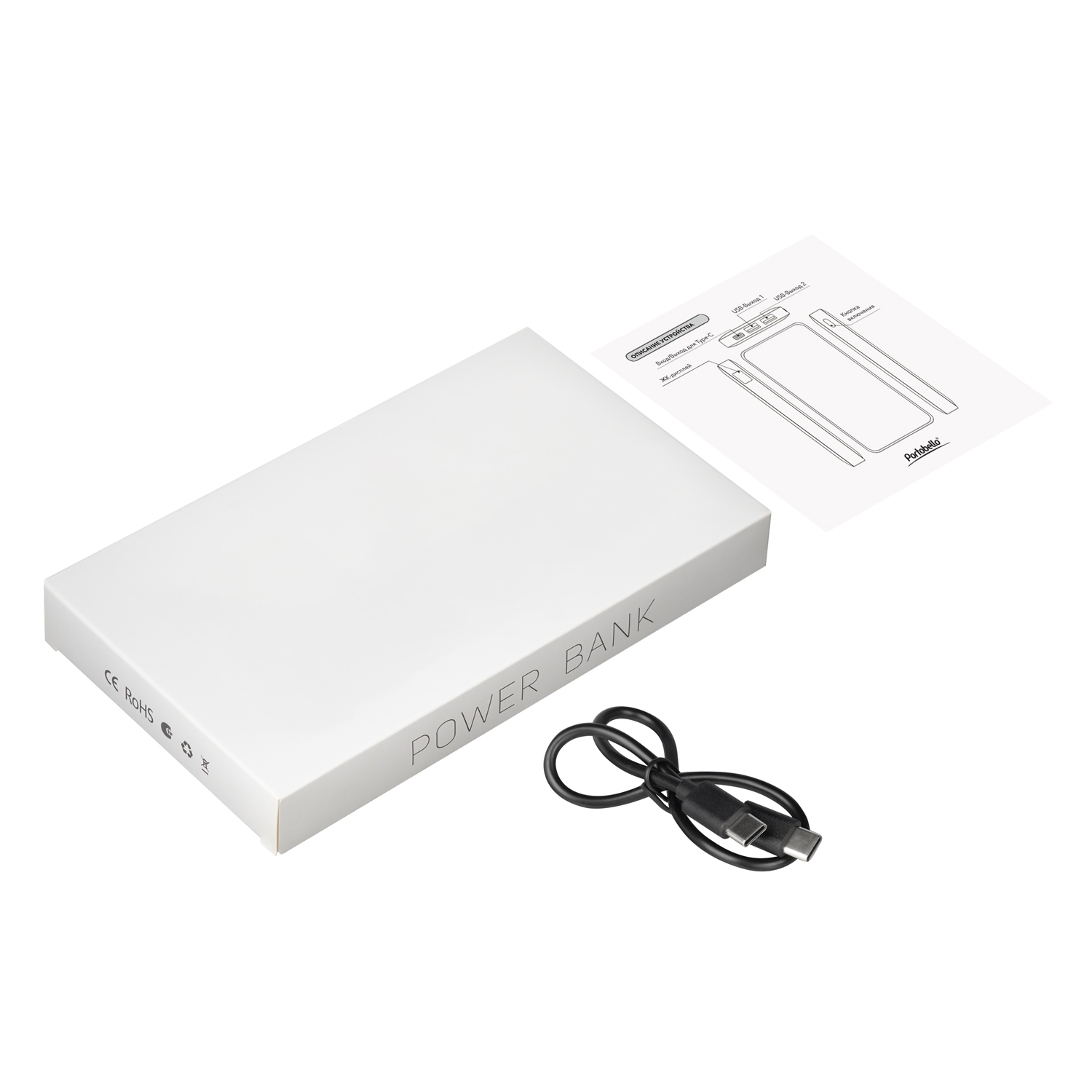 Внешний аккумулятор с подсветкой Анкор Плюс PD (Ancor PD Plus) 10000 mAh, синий