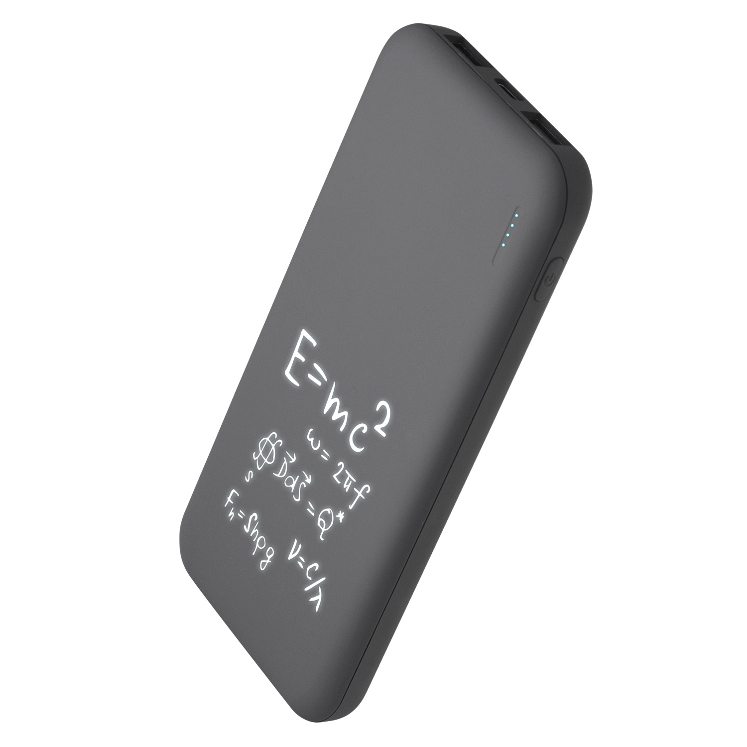 Внешний аккумулятор с подсветкой Люче (Luce) 10000 mAh, серый