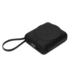 Внешний аккумулятор с подсветкой Риттер PD (Ritter PD) 10000mAh с функцией беспроводной зарядки 15W, черный