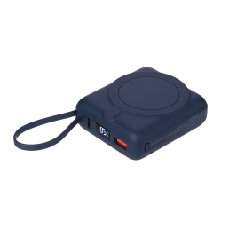 Внешний аккумулятор с подсветкой Риттер PD (Ritter PD) 10000mAh с функцией беспроводной зарядки 15W, синий