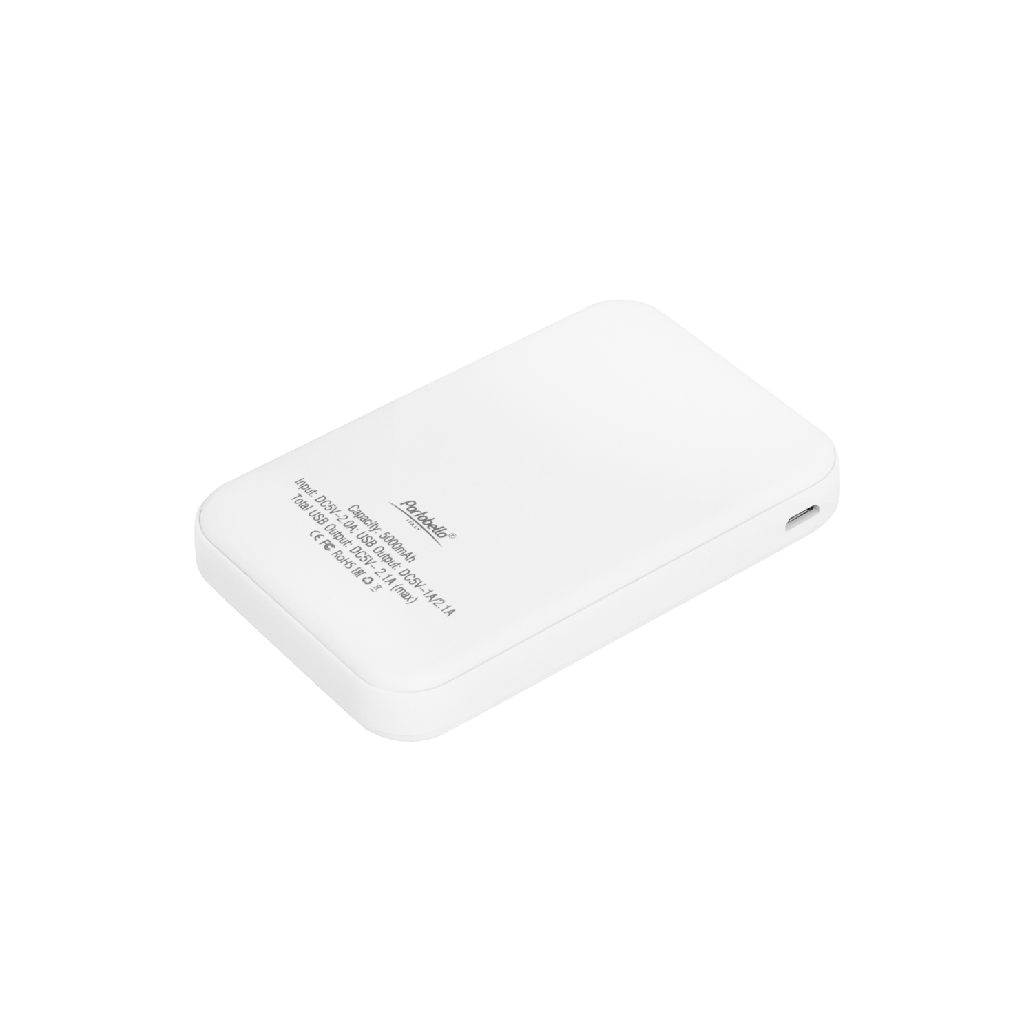 Внешний аккумулятор с подсветкой Старлайт PB (Starlight PB) 5000 mAh, белый