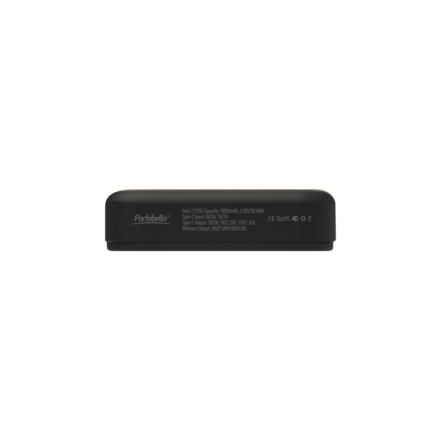 Внешний аккумулятор Юнион PD (Union PD) 10000mAh с функцией беспроводной зарядки 15W, черный