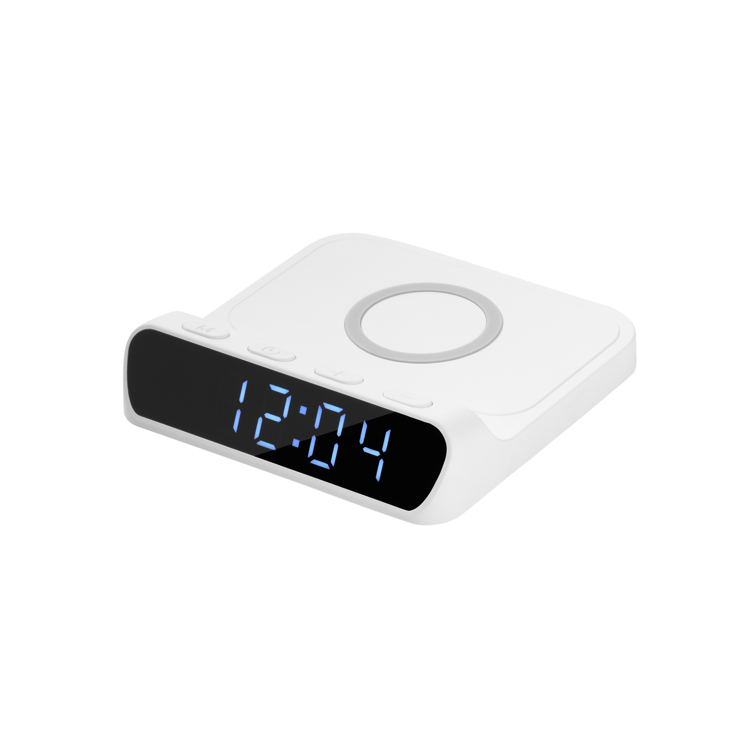 Зарядная станция с часами 15W Ригель (Rigel), белая