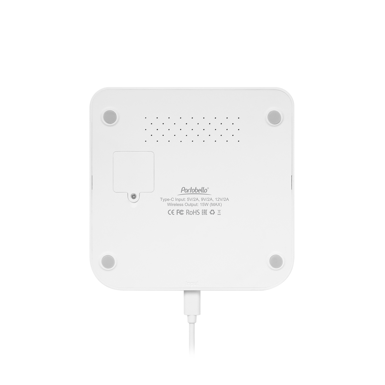 Зарядная станция с часами 15W Ригель (Rigel), белая