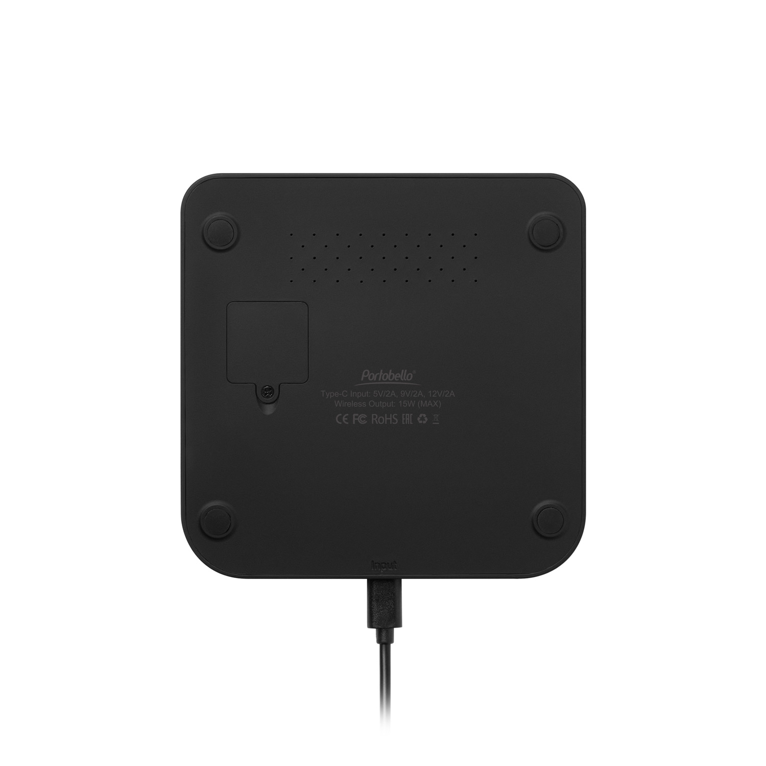 Зарядная станция с часами 15W Ригель (Rigel), черная