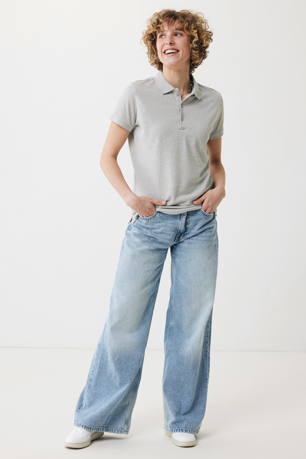 Женская рубашка поло Iqoniq Yosemite из переработанного хлопка-пике, унисекс, 220 г/м²