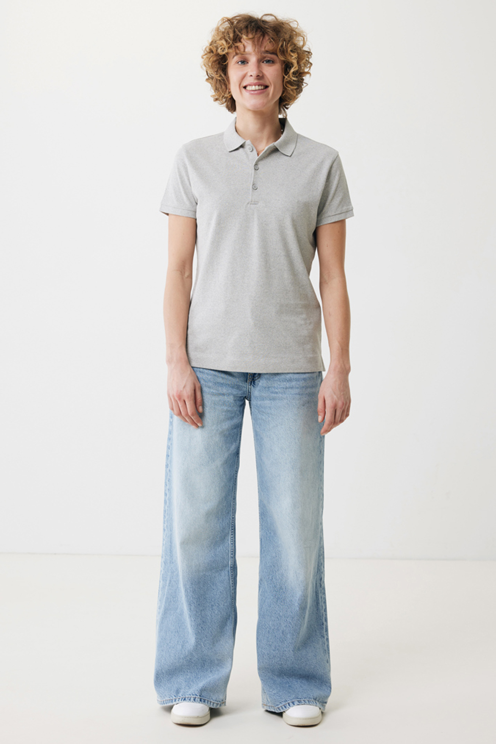 Женская рубашка поло Iqoniq Yosemite из переработанного хлопка-пике, унисекс, 220 г/м²