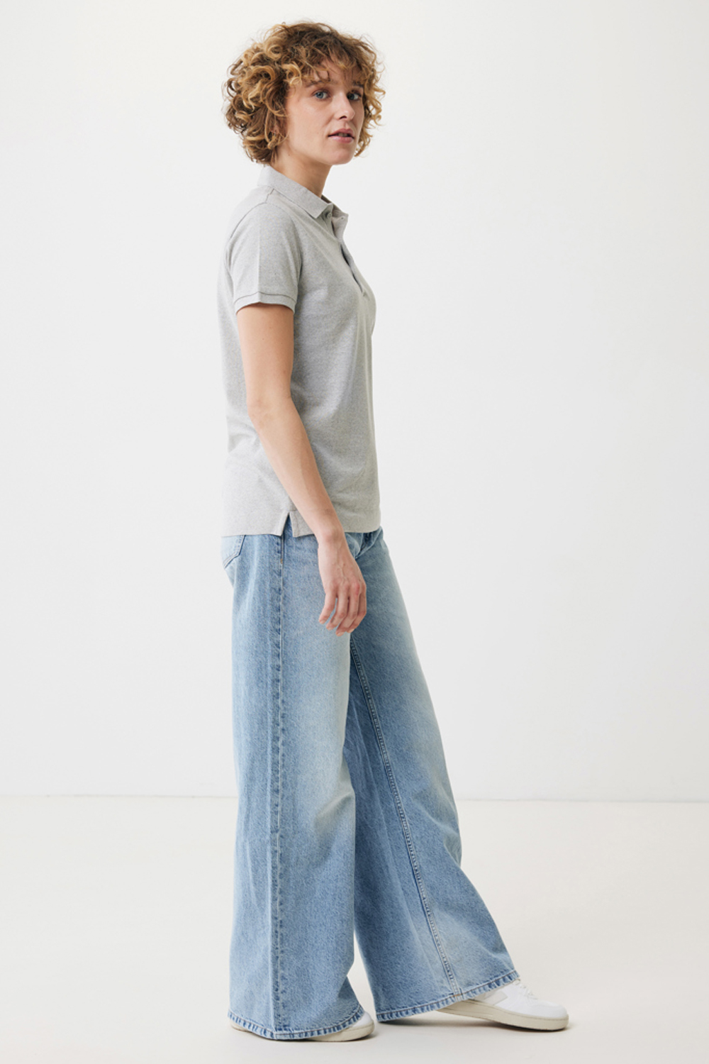 Женская рубашка поло Iqoniq Yosemite из переработанного хлопка-пике, унисекс, 220 г/м²