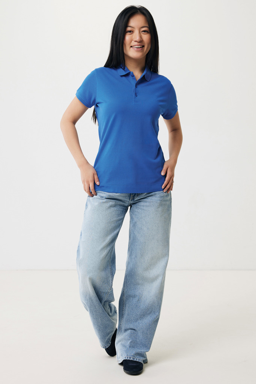 Женская рубашка поло Iqoniq Yosemite из переработанного хлопка-пике, унисекс, 220 г/м²