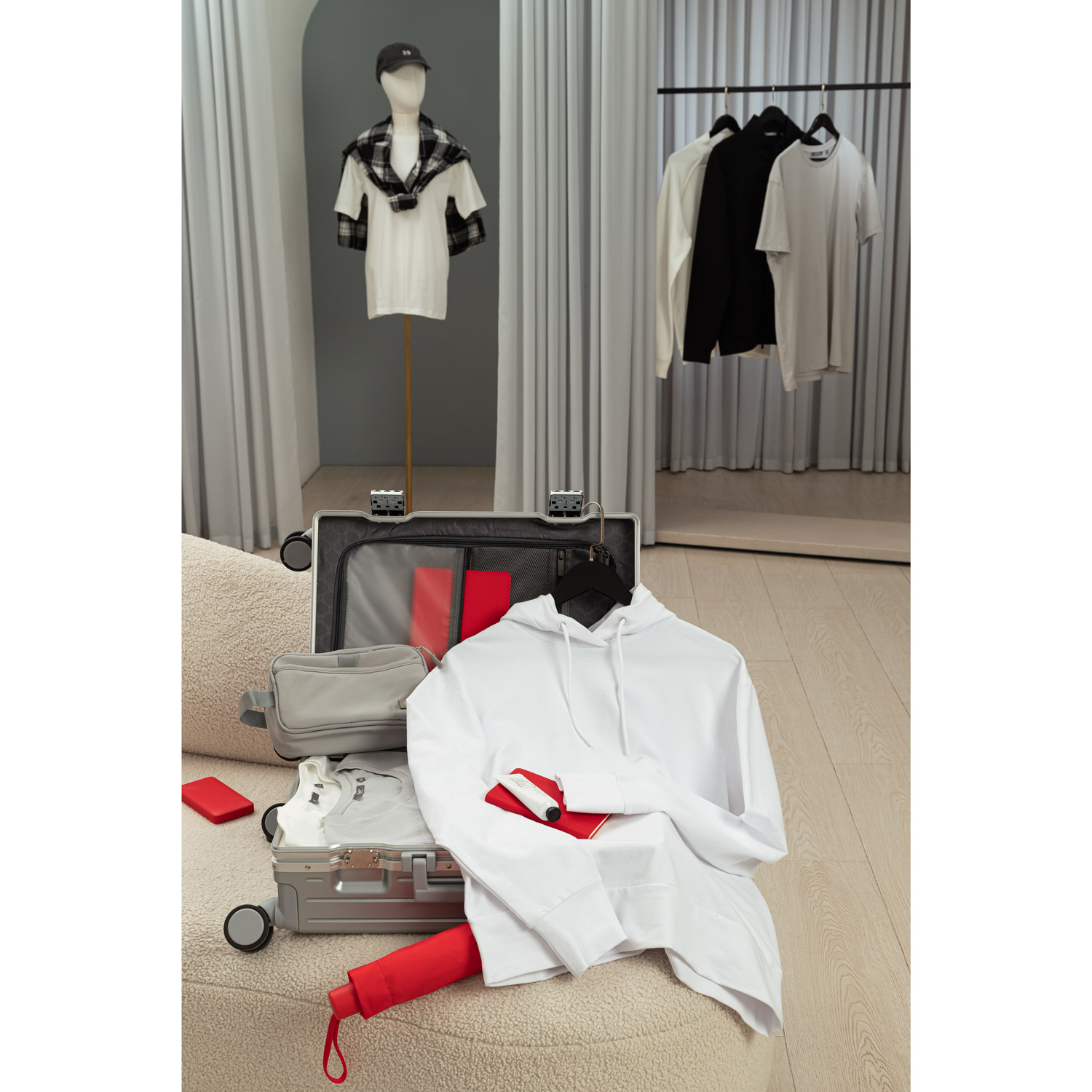 Зонт складной Атланта (Atlanta), красный