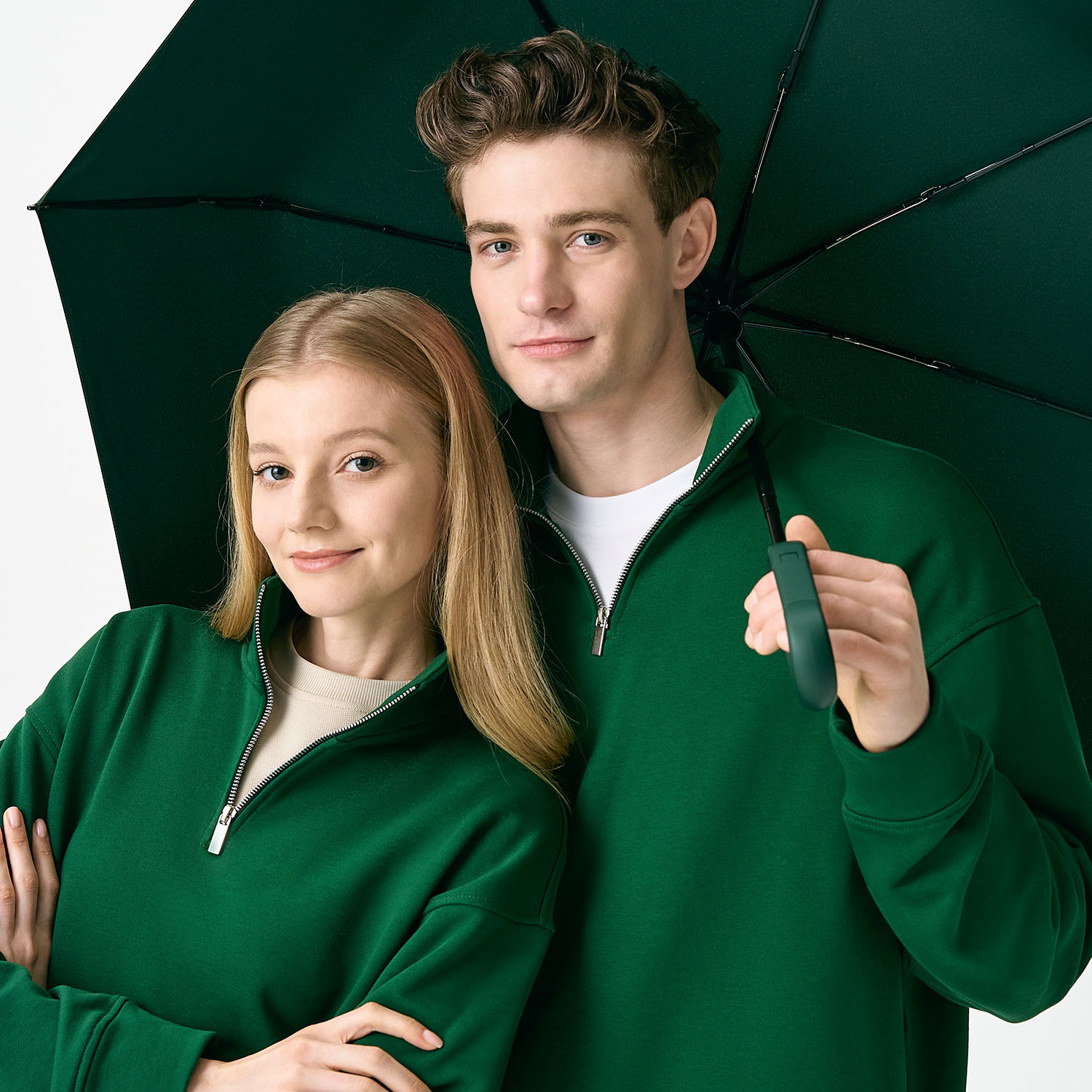 Зонт складной Азимут (Azimut), зеленый