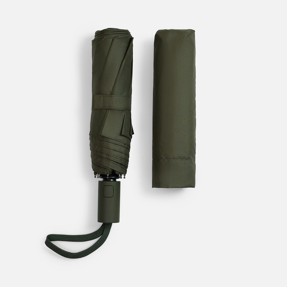 Зонт складной Cloudex, зеленый (хаки)